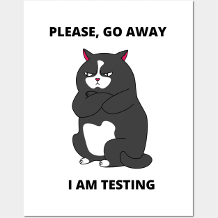 QA Engineer Meme Gift For Software Tester Go Away I am Testing Posters and Art